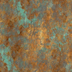 Tapet personalizat abstract cu o textura de piatra aramie cu accente turcoaz oferind un aspect industrial si artistic rusty turquoise