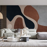 Tapet personalizat abstract cu forme echilibrate creand un design armonios si placut vizual balanced forms