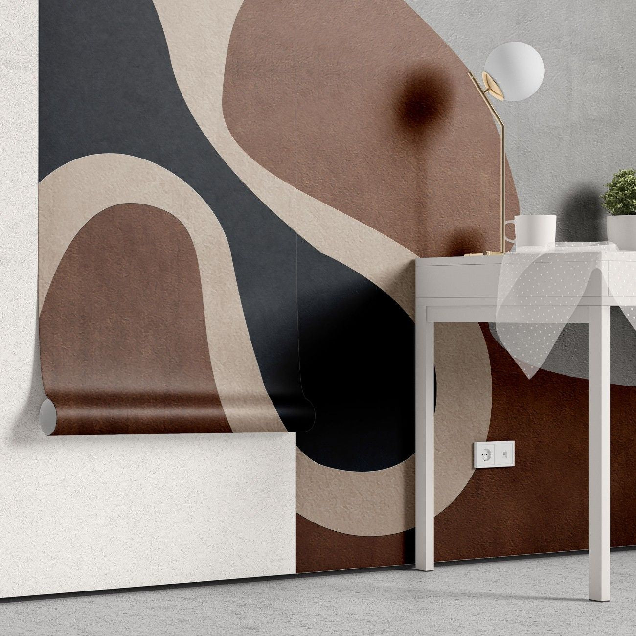tapet personalizat abstract cu forme echilibrate creand un design armonios si placut vizual balanced forms