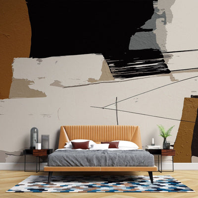 tapet personalizat abstract cu straturi urbane creand un design modern si dinamic ce evoca peisaje citadine stilizate urban layers