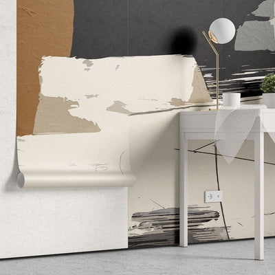 tapet personalizat abstract cu straturi urbane creand un design modern si dinamic ce evoca peisaje citadine stilizate urban layers