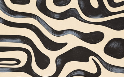 tapet personalizat abstract cu un efect de topire monocrom oferind un aspect fluid si contemporan monochrome melt