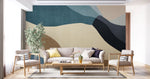 Tapet personalizat abstract cu forme continue si fluide creand un design fluid cu un flux vizual placut seamless shapes