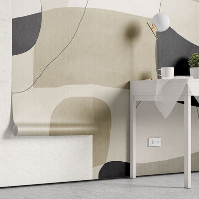 tapet personalizat abstract cu forme si ordine intr o compozitie structurata si moderna ce aduce echilibru shape and order