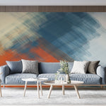 Tapet personalizat abstract cu urme de pensula discrete oferind un aspect artistic si o senzatie de liniste vizuala silent brushwork\
