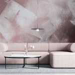 Tapet personalizat abstract cu cuburi in nuante de roz oferind un design geometric si modern cu un aer ludic pink cubes