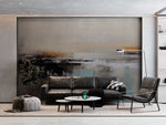 Tapet personalizat abstract cu tonuri pamantii estompate aducand o nota de naturalete si sobrietate muted earth