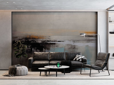 tapet personalizat abstract cu tonuri pamantii estompate aducand o nota de naturalete si sobrietate muted earth