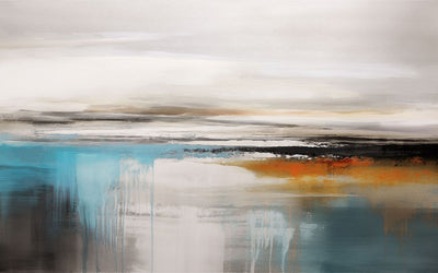 tapet personalizat abstract cu pictura in nuante pamantii cu o textura bruta si o paleta de culori inspirata din natura earthy strokes