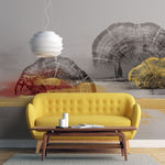 Tapet personalizat abstract cu un print ce imita lemnul intr o maniera stilizata si moderna abstract woodprint