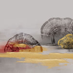 Tapet personalizat abstract cu un print ce imita lemnul intr o maniera stilizata si moderna abstract woodprint