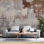 Tapet personalizat abstract cu o textura ce aminteste de beton cimentat oferind un aspect industrial si urban scraped concrete