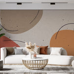 Tapet personalizat abstract cu margini si forme bine definite oferind un design curat si geometric edge and form