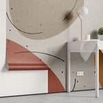Tapet personalizat abstract cu margini si forme bine definite oferind un design curat si geometric edge and form