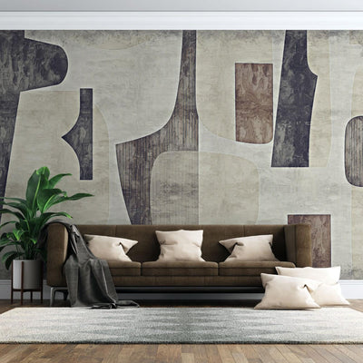 tapet personalizat abstract cu o schita de perete oferind un aspect arhitectural si minimalist wall blueprint