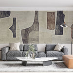 Tapet personalizat abstract cu o schita de perete oferind un aspect arhitectural si minimalist wall blueprint