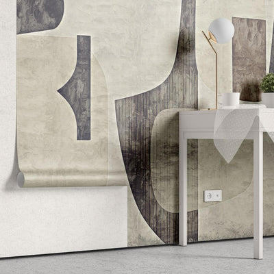 tapet personalizat abstract cu o schita de perete oferind un aspect arhitectural si minimalist wall blueprint