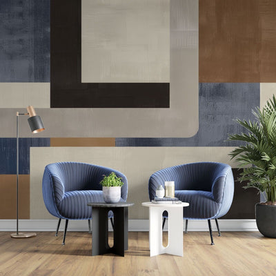 tapet personalizat abstract cu o grila moderna ce aduce un stil contemporan si ordonat modern grid