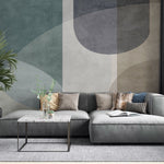 Tapet personalizat abstract cu o compozitie minimalista si esentiala ce pune accent pe forme si spatiu bare composition