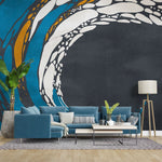 Tapet personalizat abstract cu forme ce se transforma creand un design dinamic si inovator shape shifter