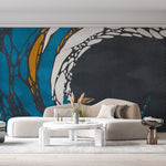 Tapet personalizat abstract cu forme ce se transforma creand un design dinamic si inovator shape shifter