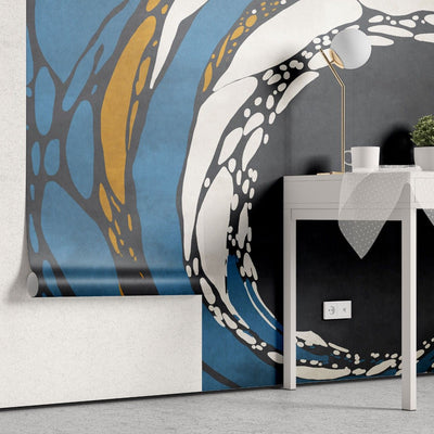 tapet personalizat abstract cu forme ce se transforma creand un design dinamic si inovator shape shifter