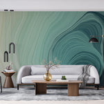 Tapet Personalizat Abstract cu o pictura liniara ce se aseamana unei plaje sau insule - PAINT ISLAND