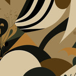Tapet Personalizat Abstract cu elemente abstracte in nuante maronii si verzi - ABSTRACT TERRACOTTA