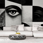 Tapet Personalizat Abstract cu structuri abstracte de portret - MODERN PORTRAIT