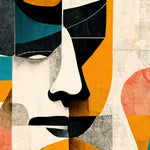Tapet Personalizat Abstract cu compozitii colorate ce alcatuiesc un portret abstract - REIMAGINED