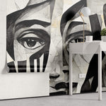 Tapet Personalizat Abstract cu portrete faciale deformate intr-o compozitie artistica abstracta - DEFORMED