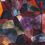 Tapet Personalizat Abstract cu vitralii colorate si unde de apa - STAINED GLASS WATER