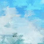 Tapet Personalizat Abstract cu pictura abstracta in nuante de albastru - OCEAN BRUSH