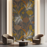 Tapet Personalizat Abstract cu flori si plante in texturi abstracte - BOTANIC GRAPHIC