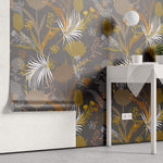 Tapet Personalizat Abstract cu flori si plante in texturi abstracte - BOTANIC GRAPHIC