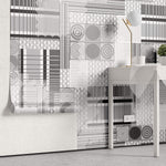 Tapet Personalizat Abstract cu model circular abstract in nuante de gri - MODERN GREY