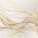 Tapet Personalizat Abstract cu frunze abstracte aurii - LEAF WAVES