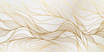Tapet Personalizat Abstract cu frunze abstracte aurii - LEAF WAVES