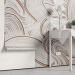 Tapet Personalizat Abstract cu vopsea alba pe piatra de teracota - TERRACOTTA TEXTURE ART