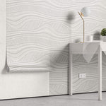 Tapet Personalizat Abstract cu model de plaster alb decorativ - TEXTURE PASTE