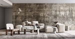 Tapet Personalizat Abstract cu textura de piatra si linii abstracte - LINED WALL