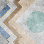 Tapet Personalizat Abstract cu textura de ciment si elemente geometrice abstracte - PLASTER GEOMETRIC