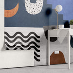 Tapet Personalizat Abstract cu elemente abstracte colorate si funal texturat - MAGIC CARPET