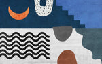 Tapet Personalizat Abstract cu elemente abstracte colorate si funal texturat - MAGIC CARPET