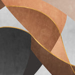 Tapet Personalizat Abstract cu textura decorativa si insertii aurii - BROWN TONES TEXTURE