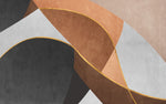Tapet Personalizat Abstract cu textura decorativa si insertii aurii - BROWN TONES TEXTURE