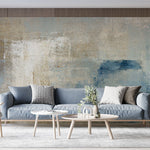 Tapet Personalizat Abstract cu vopsea abstracta in nuante de bej si albastru - LAYERED PAINT