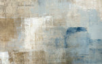 Tapet Personalizat Abstract cu vopsea abstracta in nuante de bej si albastru - LAYERED PAINT