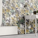 Tapet Personalizat Abstract cu model geometric suprapus in nuante calde - DOUBLE PATTERN