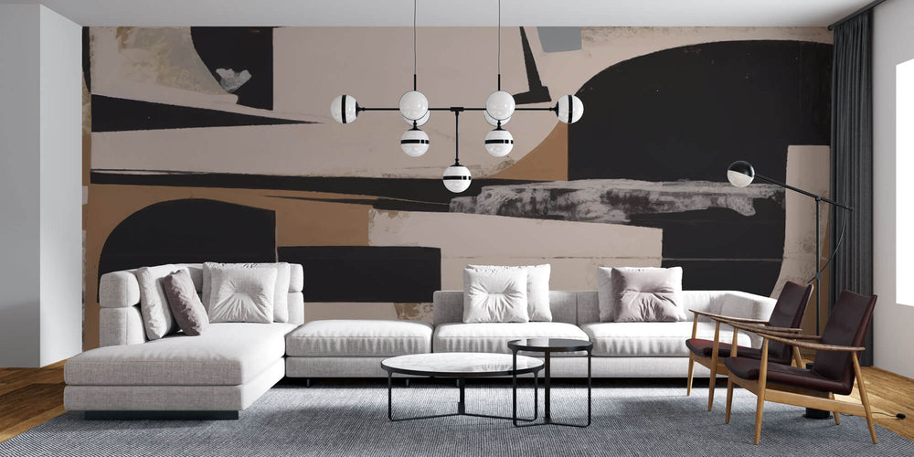 Tapet Personalizat Abstract cu pictura abstracta - LETTER PAINT